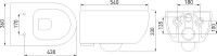 Унитаз подвесной Berges Ego XL Rimless 083218 с микролифтом, матовый антрацит