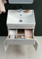 Тумба под раковину Aquanet Ирис new 70 подвесная, 1 ящик, 2 дверцы