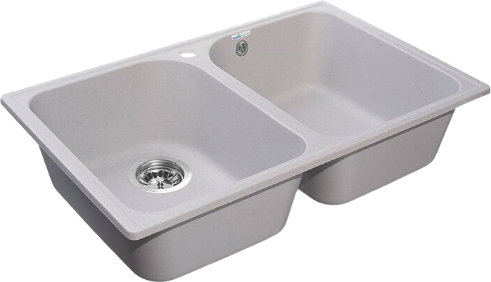 Комплект Мойка GranFest Quarz Z 15 серая + Смеситель РМС Sus124gy SUS124GY-017F серый