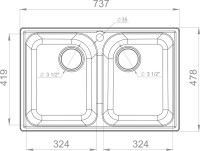 Комплект Мойка GranFest Quarz Z 15 серая + Смеситель РМС Sus124gy SUS124GY-017F серый