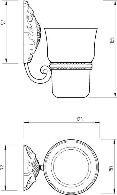 Стакан Migliore Cleopatra 16649 настенный, хром