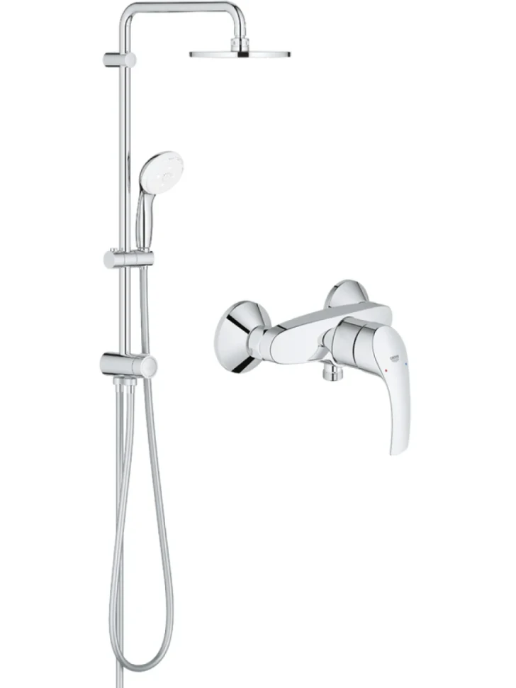 Душевая стойка Grohe Eurosmart New 124410 со смесителем, хром