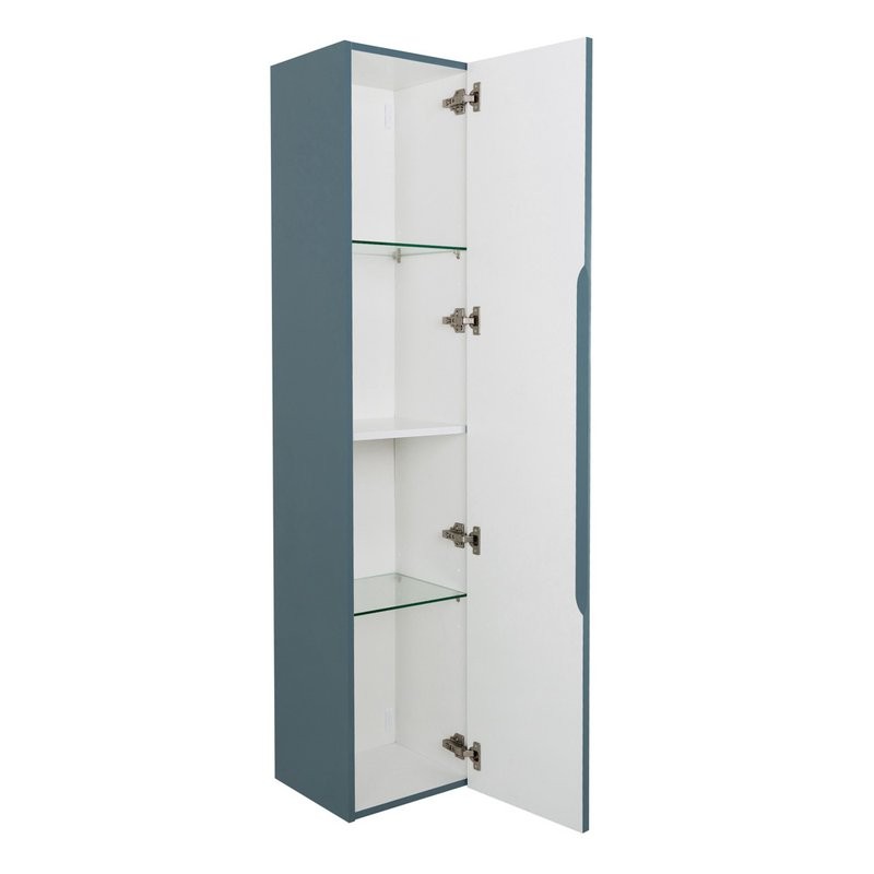 Шкаф-пенал для ванной BelBagno Uno 30 матовый голубой