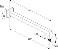 Кронштейн для верхнего душа Kludi A-QA A-QA 6654405-00