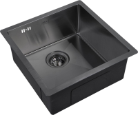 Комплект Мойка Zorg Inox PVD 4444 grafit + Смеситель Sanitary SZR-3216 Grafit графит + Измельчитель Bort Titan 4000