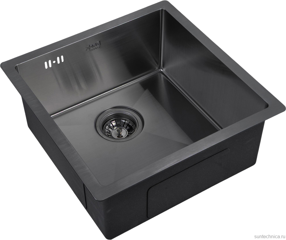 Комплект Мойка Zorg Inox PVD 4444 grafit + Смеситель Sanitary SZR-3216 Grafit графит + Измельчитель Bort Titan 4000