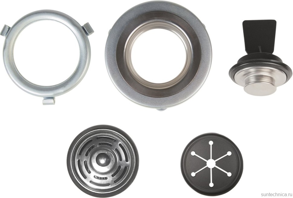 Комплект Мойка Zorg Inox PVD 4444 grafit + Смеситель Sanitary SZR-3216 Grafit графит + Измельчитель Bort Titan 4000