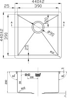 Комплект Мойка Zorg Inox PVD 4444 grafit + Смеситель Sanitary SZR-3216 Grafit графит + Измельчитель Bort Titan 4000