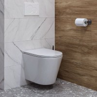 Унитаз подвесной Teymi Solli T40201 с микрофлитом, безободковый, белый