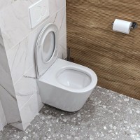 Унитаз подвесной Teymi Solli T40201 с микрофлитом, безободковый, белый