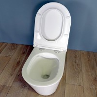 Унитаз подвесной Teymi Solli T40201 с микрофлитом, безободковый, белый