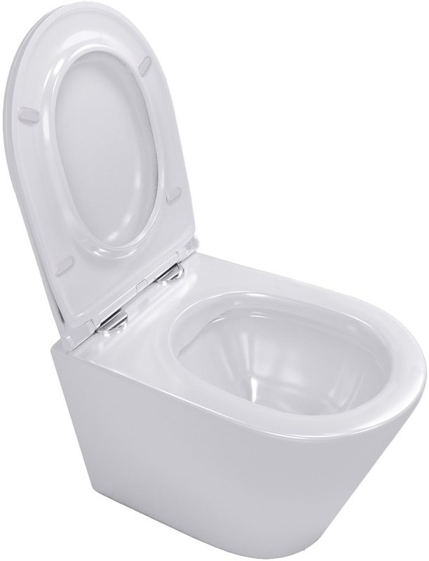 Унитаз подвесной Teymi Solli T40201 с микрофлитом, безободковый, белый