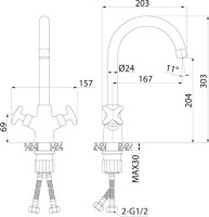 Смеситель для кухни IDDIS Acros ACRSB00i05 хром