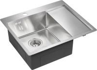 Комплект Мойка Paulmark Kroner PM225951-BSL брашированная нержавеющая сталь L + Смеситель Veragio Venezia 30637 нержавеющая сталь + Измельчитель Bort Titan Max Power