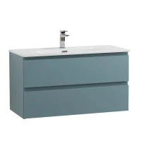 Тумба с раковиной BelBagno Kraft 80 подвесная, матовая голубая, раковина bb-8099-80