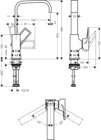 Смеситель для раковины Hansgrohe Metropol 74511000