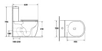 Унитаз-компакт напольный Ceruttispa Vince CT10373 безободковый, с микролифтом, белый