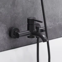 Смеситель для ванны с душем Damixa Scandinavian Pure 361000300 черный Смеситель для ванны с душем Damixa Scandinavian Pure 361000300 черный