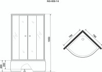Душевой уголок Niagara NG-005 с поддоном