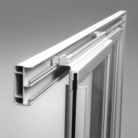 Душевая дверь в нишу Ravak Supernova ASDP3-130 Transparent, 200, профиль черный