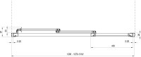 Душевая дверь в нишу Ravak Supernova ASDP3-130 Transparent, 200, профиль черный