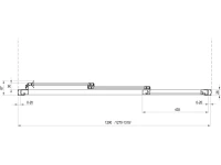 Душевая дверь в нишу Ravak Supernova ASDP3-130 Transparent, 200, профиль черный