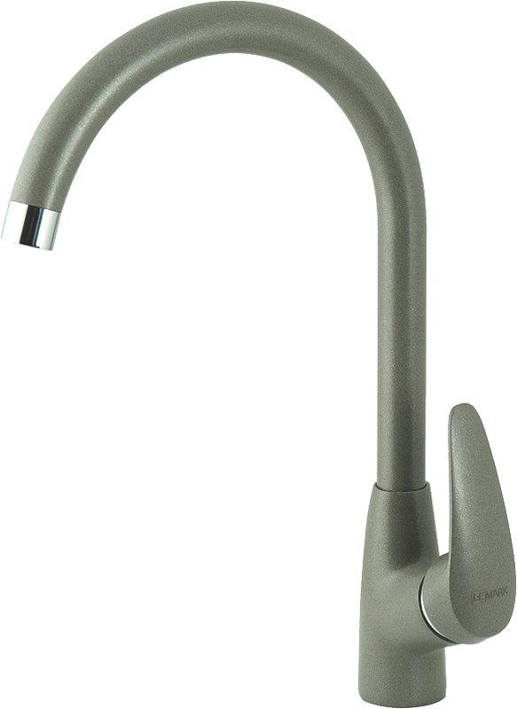 Комплект Мойка Lemark Ramza 760 9910041 серый шелк + Смеситель Linara LM0405PGS серый шелк