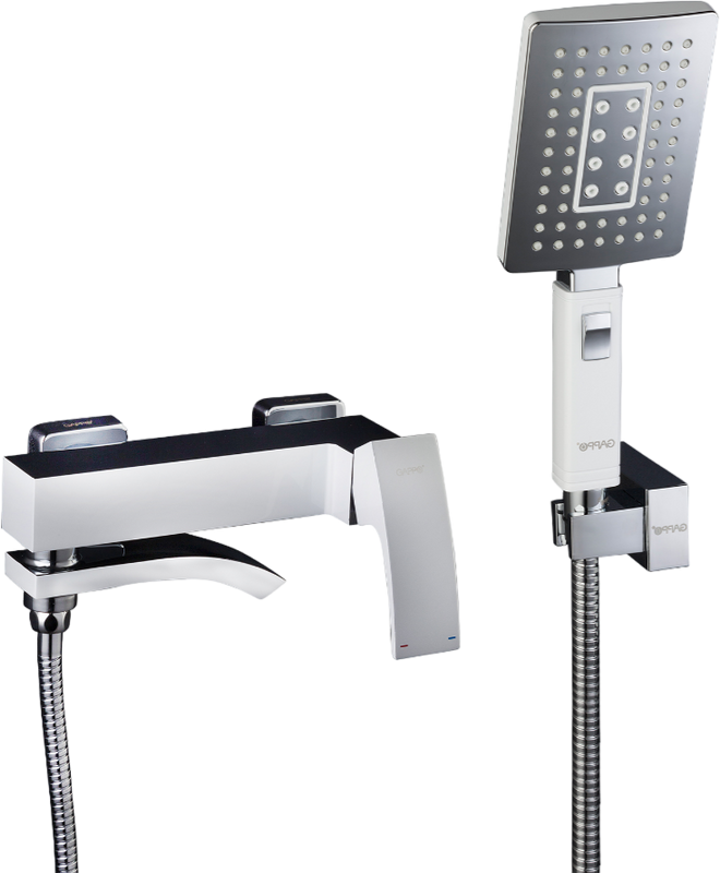 Смеситель для ванны с душем Gappo G07-8 G3207-8 белый, хром