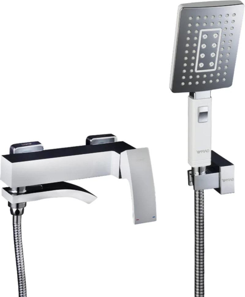 Смеситель для ванны с душем Gappo G07-8 G3207-8 белый, хром