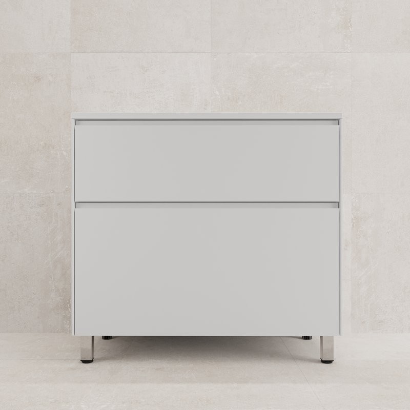 Тумба под раковину без столешницы Style Line Лима Plus 90 напольная, эмаль, белая матовая