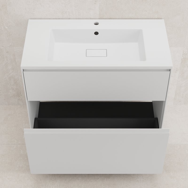 Тумба под раковину без столешницы Style Line Лима Plus 90 напольная, эмаль, белая матовая