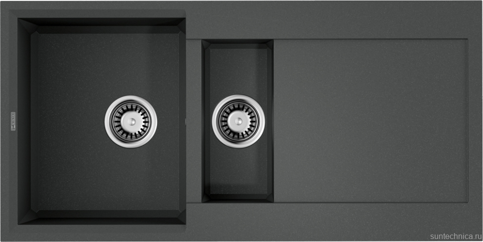 Комплект Мойка Omoikiri Sakaime 100-2-PL платина + Измельчитель Nagare slim 500