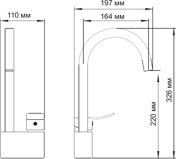 Смеситель для кухни Wasserkraft Aller 1067