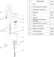 Смеситель для кухни Wasserkraft Aller 1067
