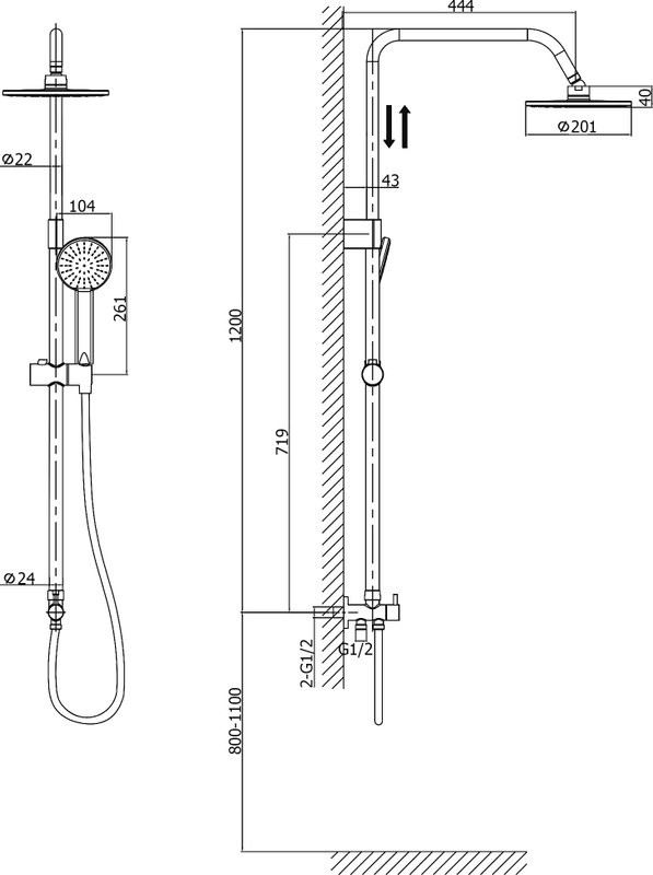 Душевая стойка Rush Bella BL4535-112