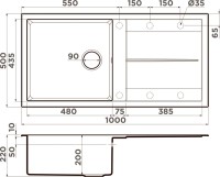 Комплект Мойка Omoikiri Sumi 100 платина + Измельчитель Nagare slim 900