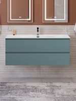Тумба с раковиной BelBagno Kraft 120 подвесная, матовая голубая, раковина bb-8099-120