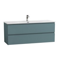 Тумба с раковиной BelBagno Kraft 120 подвесная, матовая голубая, раковина bb-8099-120