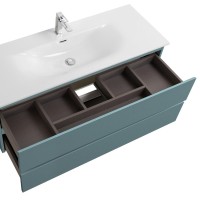 Тумба с раковиной BelBagno Kraft 120 подвесная, матовая голубая, раковина bb-8099-120