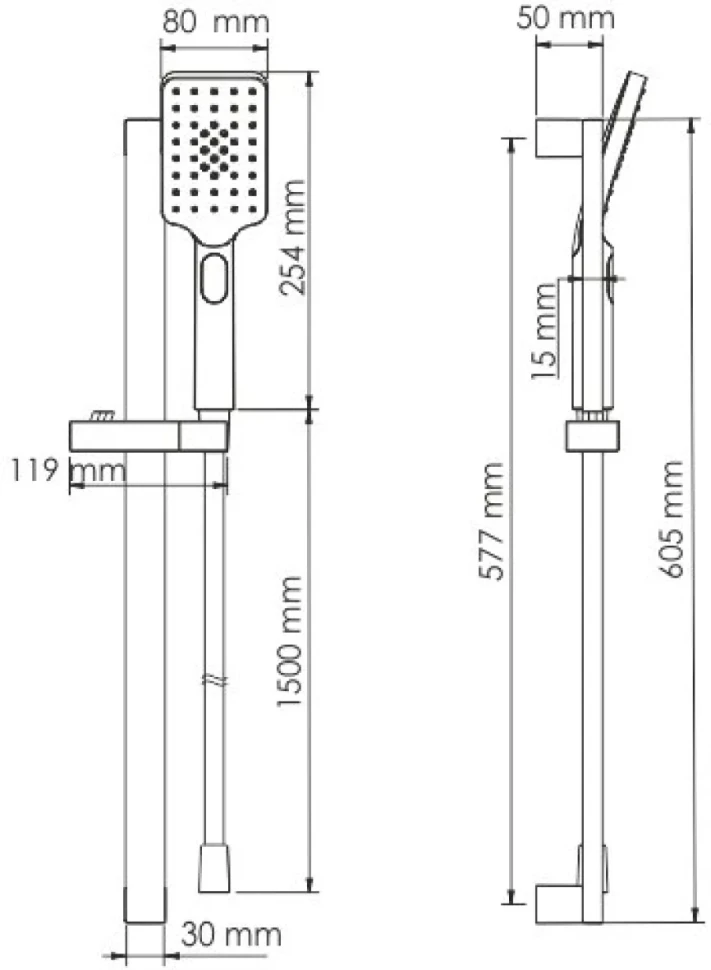 Душевой гарнитур Wasserkraft A145