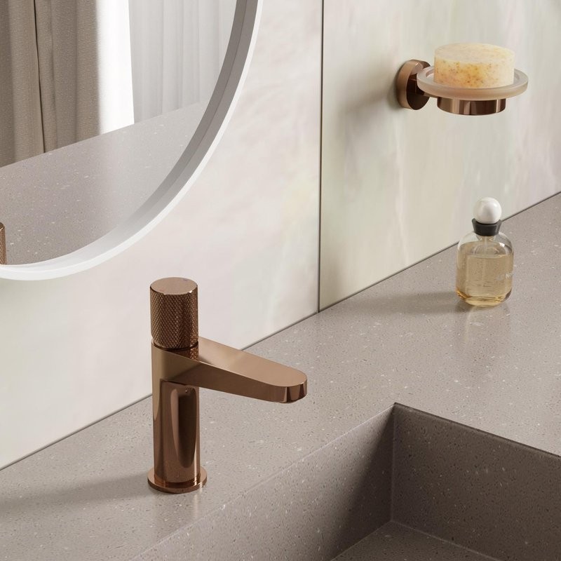 Смеситель для раковины Wasserkraft Paar 8803 розовое золото PVD