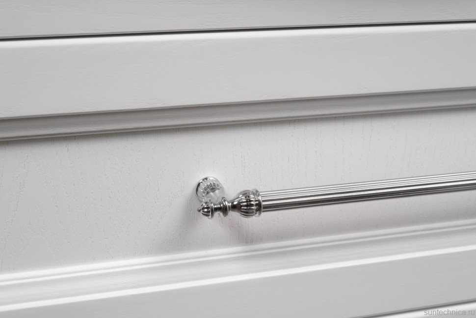 Мебель для ванной комнаты ValenHouse Эстетика 100, белая, подвесная, ручки хром, раковина Модерн