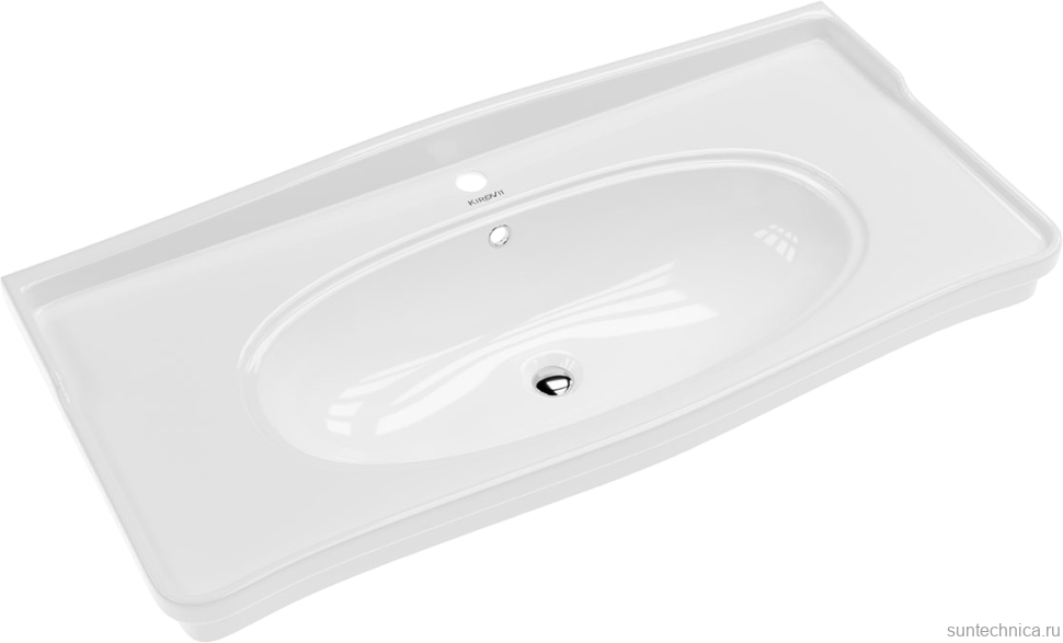 Мебель для ванной комнаты ValenHouse Эстетика 100, белая, подвесная, ручки хром, раковина Модерн