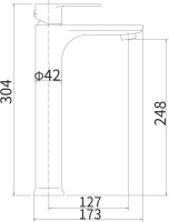 Смеситель для раковины Fashun A51219-17 графит