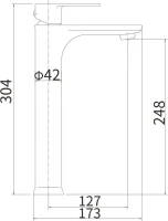 Смеситель для раковины Fashun A51219-17 графит Смеситель для раковины Fashun A51219-17 графит