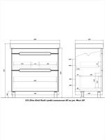 Тумба с раковиной SanStar Diva 80 напольная, Gold Kraft, раковина Fest 80