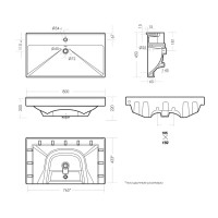 Тумба с раковиной SanStar Diva 80 напольная, Gold Kraft, раковина Fest 80