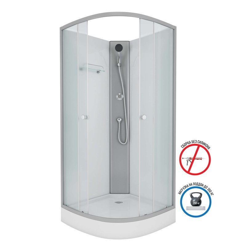 Душевая кабина Niagara Eco E90/13/MT/BK 90х90 см