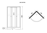 Душевая кабина Niagara Eco E90/13/MT/BK 90х90 см Душевая кабина Niagara Eco E90/13/MT/BK 90х90 см