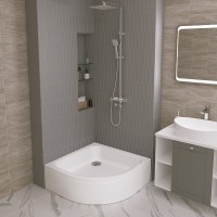 Поддон для душа 1MarKa Volta 90х90 с сифоном